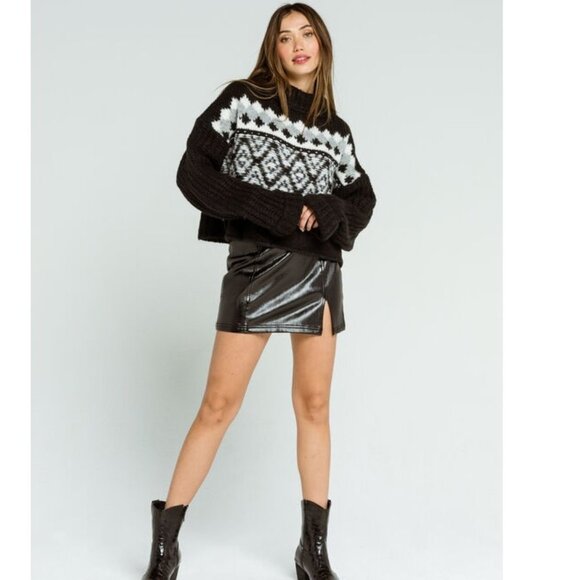 Free People Alpine Crop Mock Neck Sweater - Picture 2 of 9